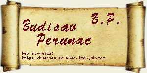Budisav Perunac vizit kartica